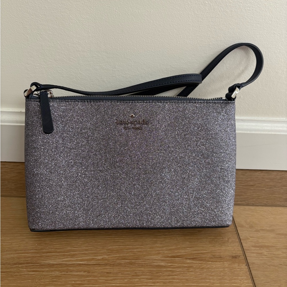 New! Kate Spade Joeley Glitter Crossbody Dusk Navy Evening Bag